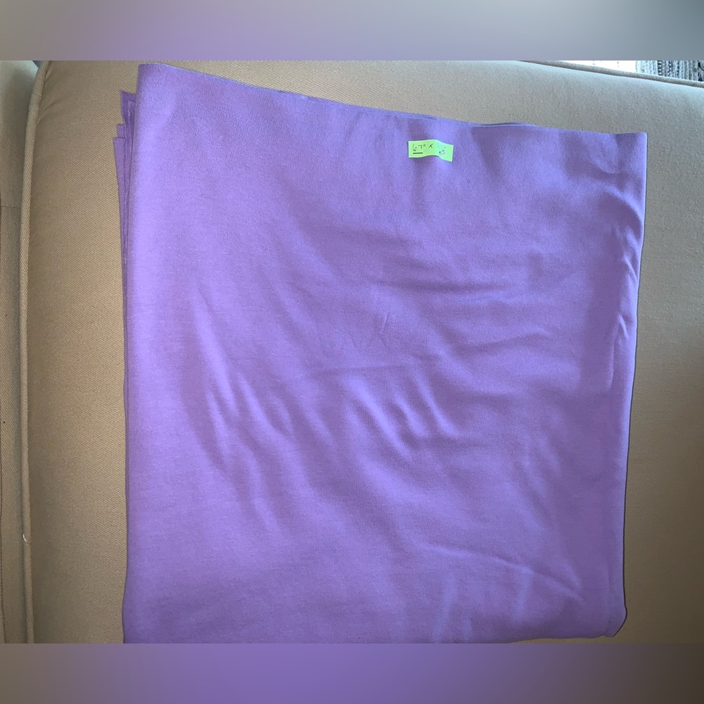 Organic cotton stretch fabric lavender purple